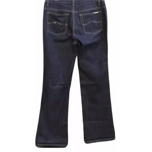 Womens Michael Kors Dark Wash Boot Cut Stretch Embellished Jeans with Bling 6